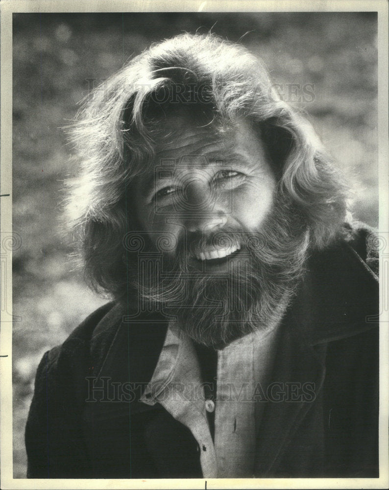 1977 Press Photo Dan Haggerty Actor Grizzly Adams - Historic Images