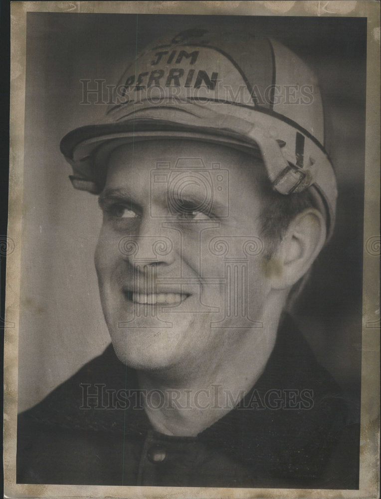 1970 Press Photo Jim Perrin, harness racing driver - Historic Images