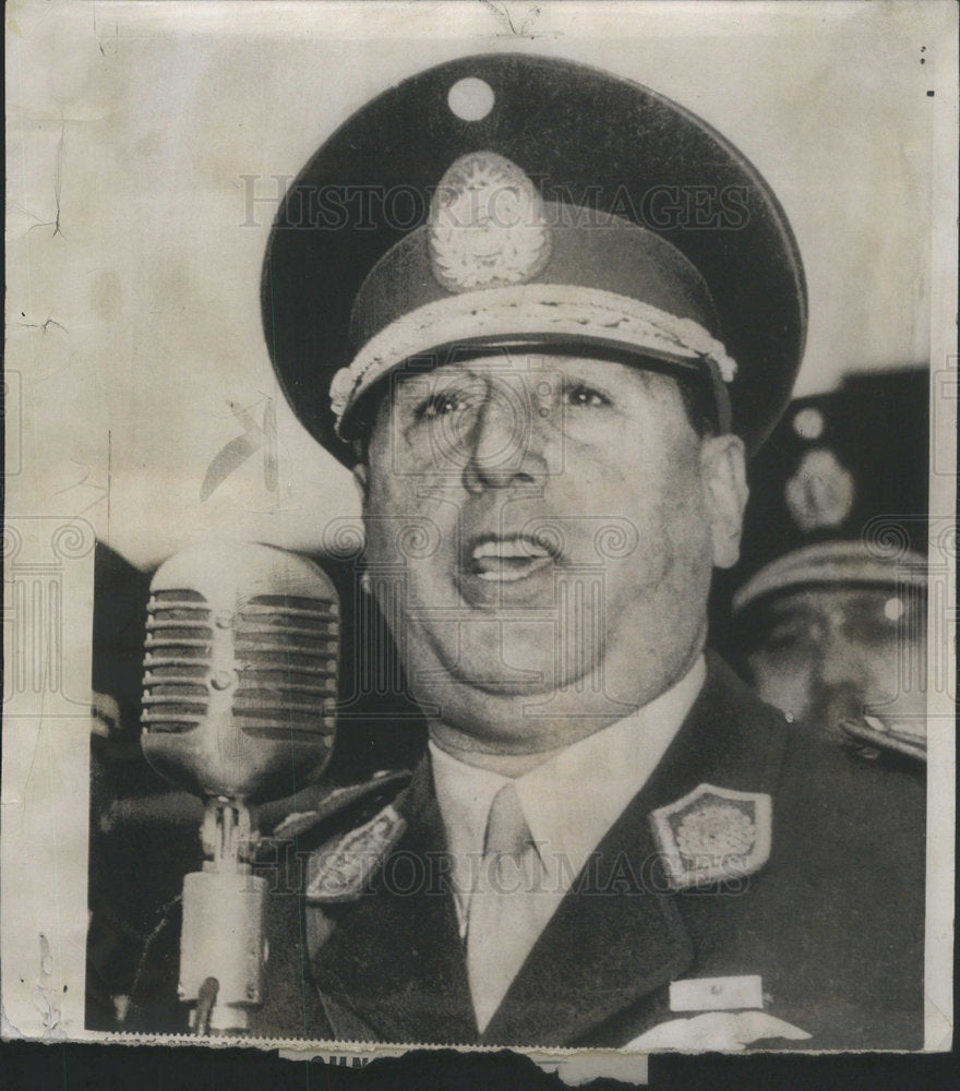 1955 Press Photo President Juan Peron, Asked to Resign by Argentine Army - Historic Images