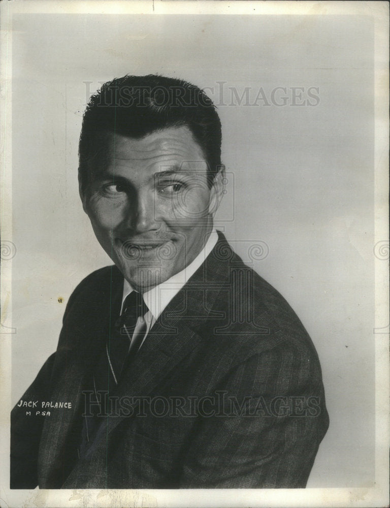 1965 Press Photo Jack Palance in "Heaven Can Wait" at Mill Run Playhouse - Historic Images