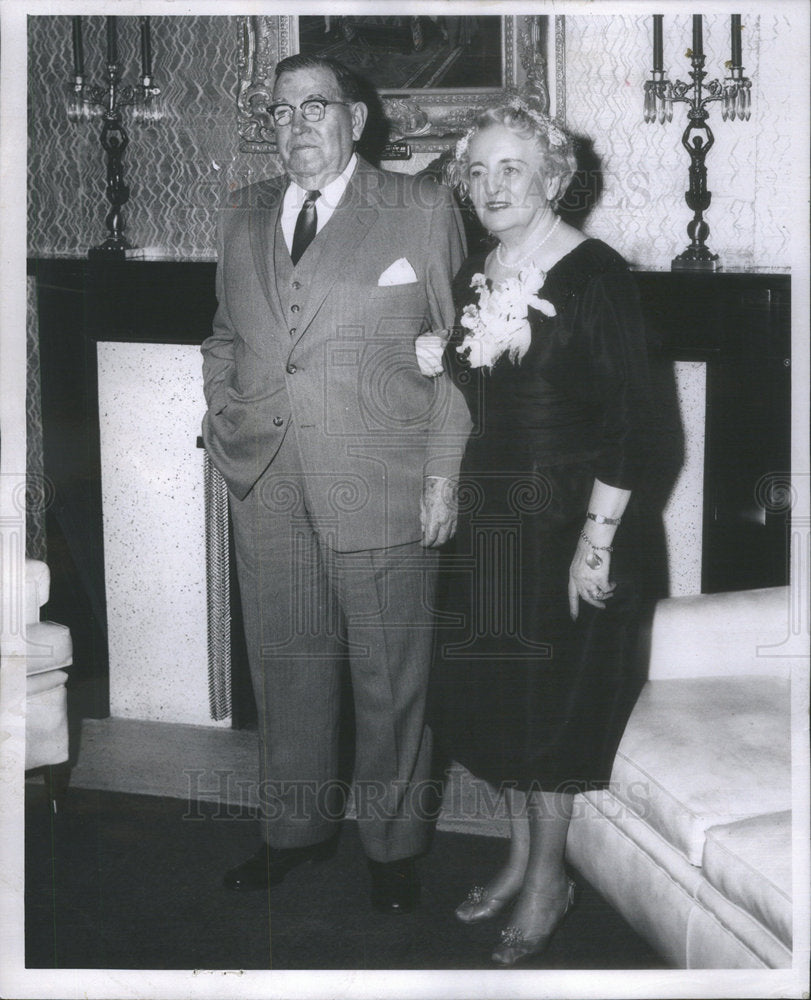 1959 Mr & Mrs Jacob Paschen Celebrate Anniversary - Historic Images