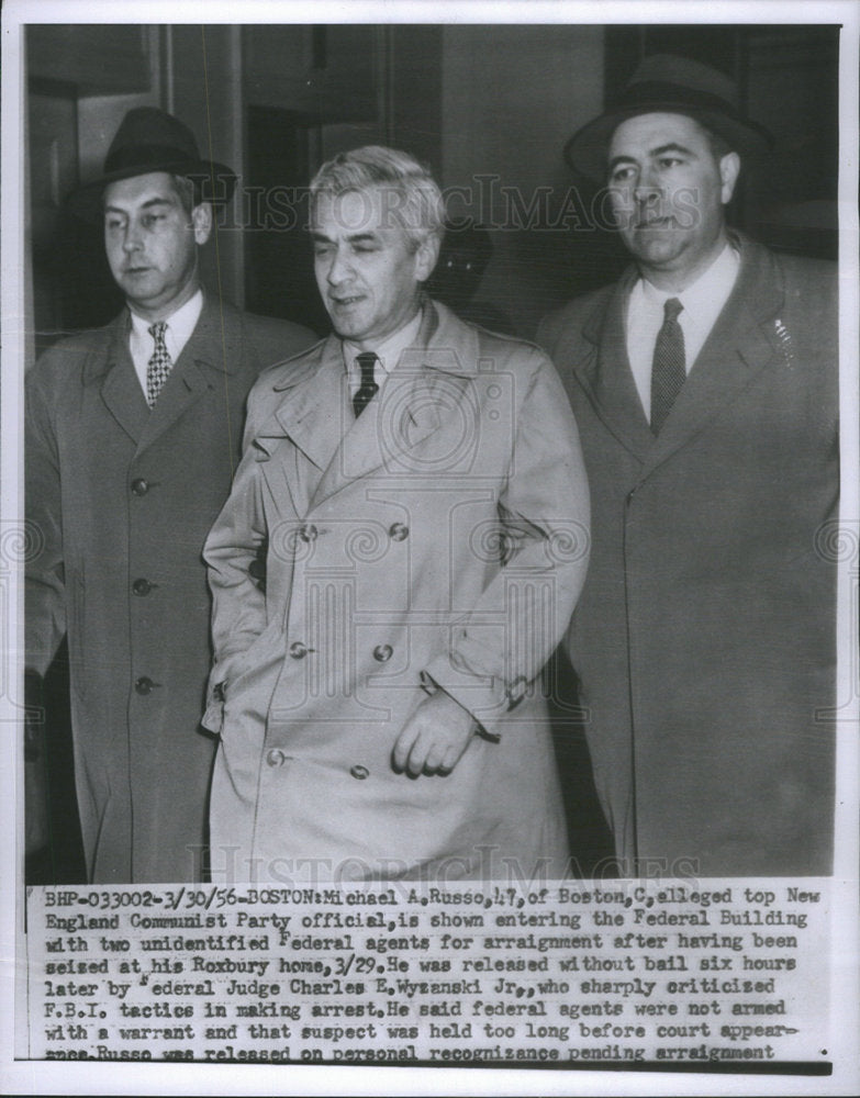 1956 Michael A. Russo Alleged New England Communist Party Official - Historic Images