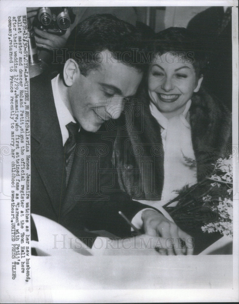 1955 Renee Jeanmarie Ballerina Roland Petit Ballet Master Dancer - Historic Images