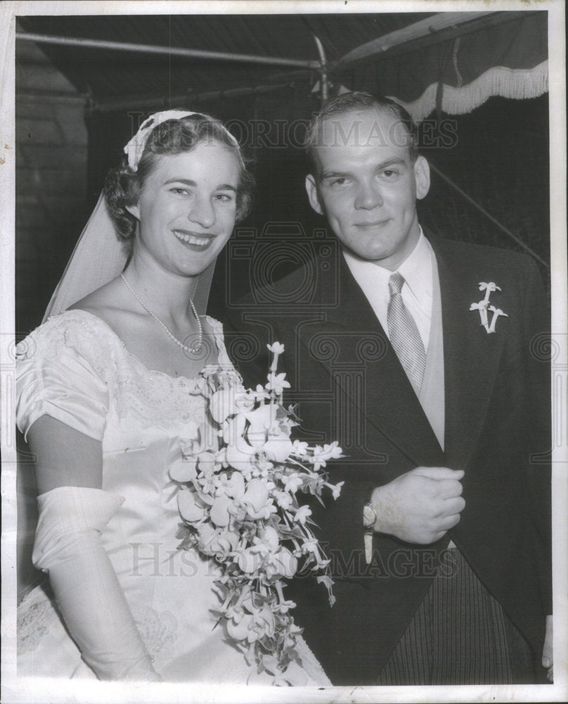 1956 David Peterson Lucy Jean Chilgren Wedding Winnetka Illinois - Historic Images