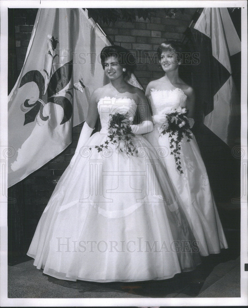 1962 Marcia Peterson Michele Kennedy June Ball Lake Forest Academy - Historic Images