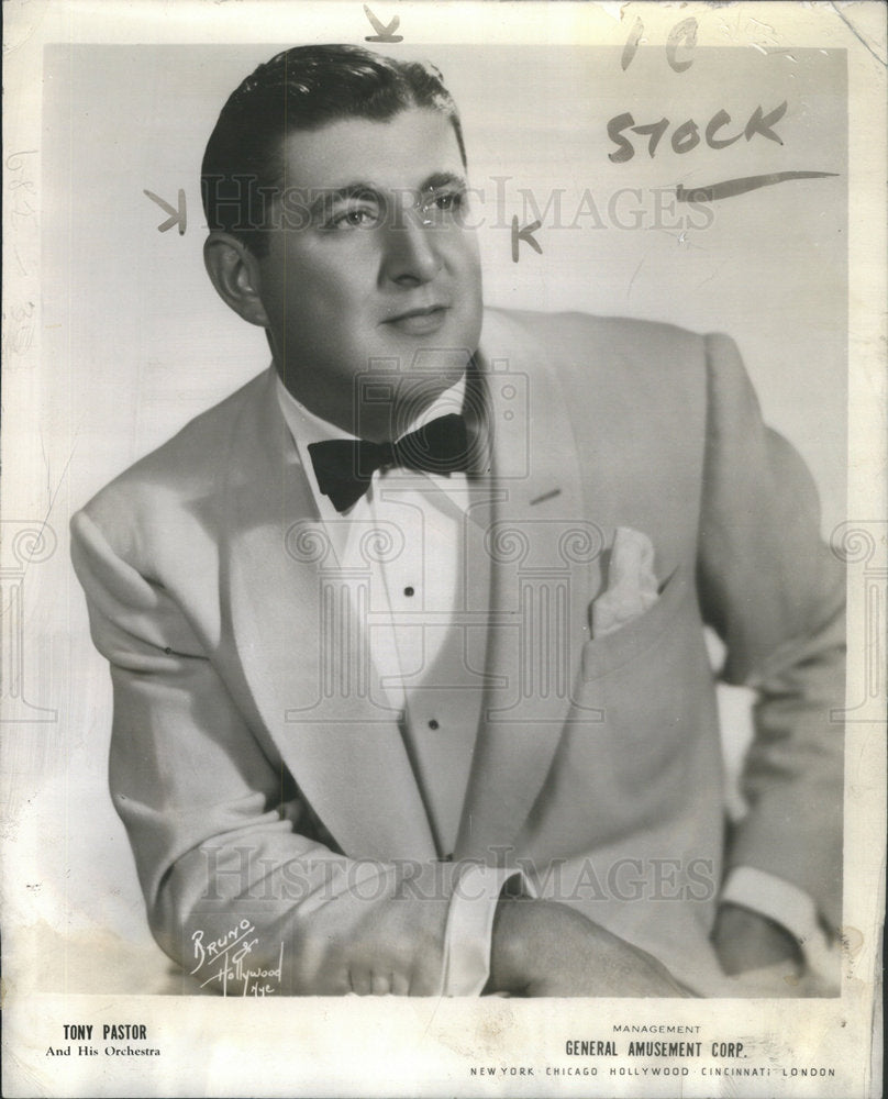 1946 Press Photo Tony Pastor - Historic Images