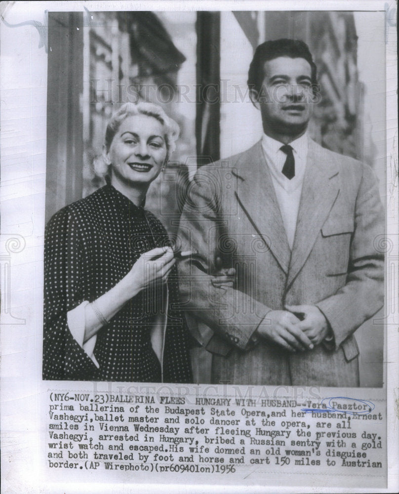 1956 Ballerina Vera Pasztor and husband Ernest Vashegyi - Historic Images