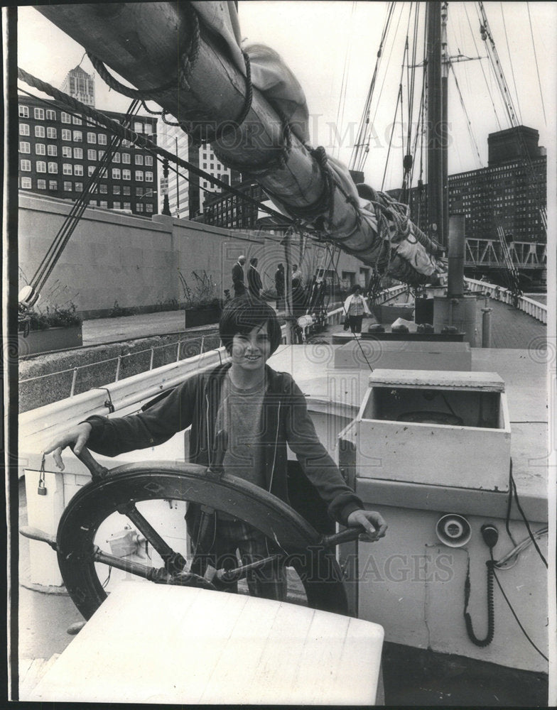 1971 Press Photo Schooner Harry W Adams John Mosele Mike Koelle - Historic Images