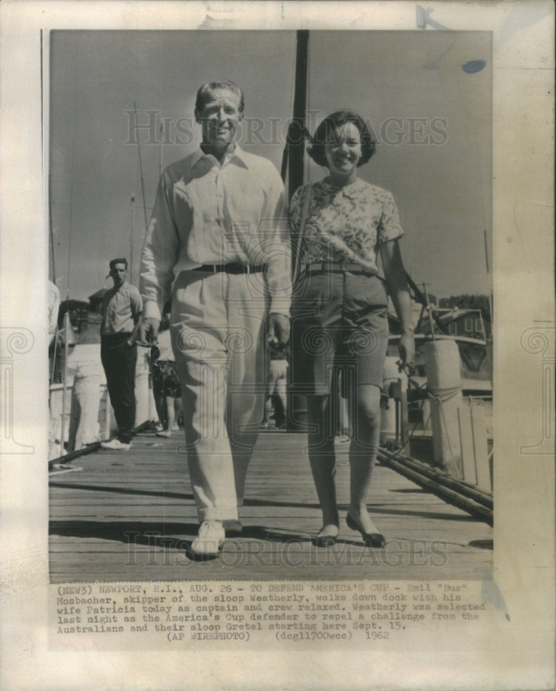 1962 Emil Rus Mosbacher Skipper wife Patricia - Historic Images