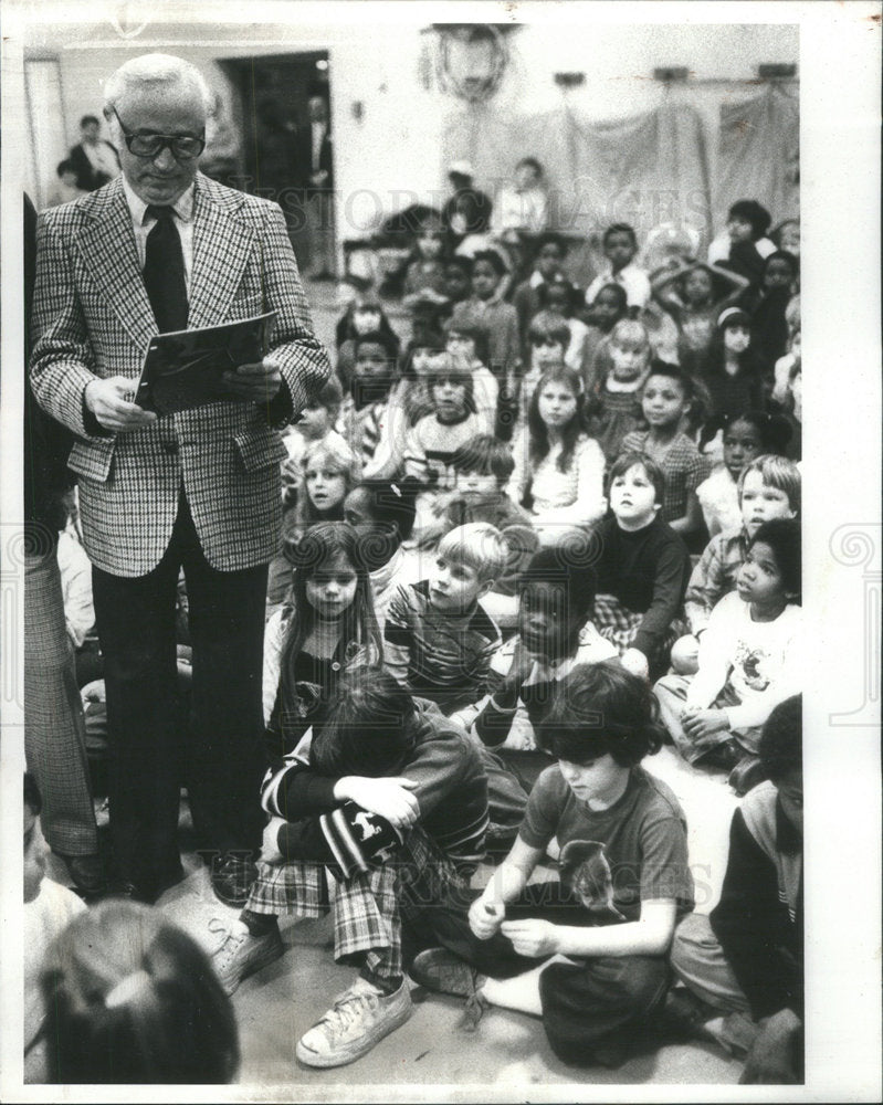 1981 Press Photo Mayer Singerman Roger Moss Blackhawk School - Historic Images