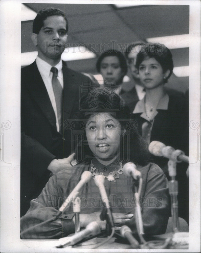 1989 Press Photo Carol Moseley Braun - Historic Images