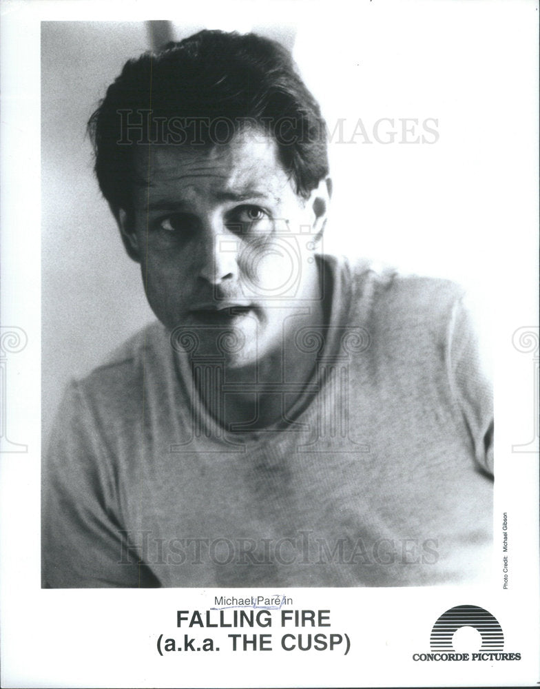 Press Photo Michael Pare Actor Falling Fire Cusp - Historic Images