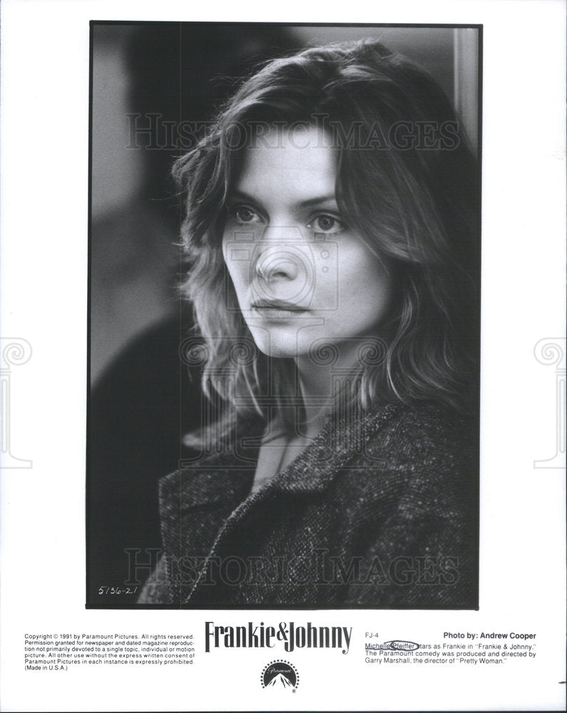 1991 Press Photo Copy Michelle Pfeiffer In Frankie And Johnny - RSC94349 - Historic Images