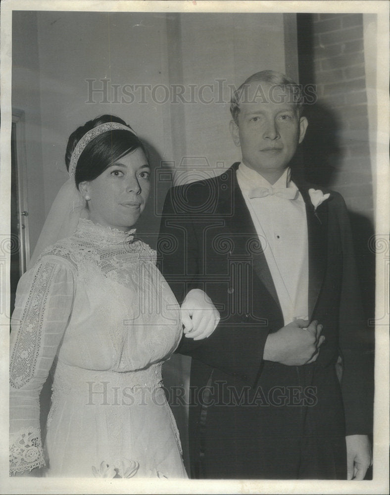 1967 Press Photo James Boyd Pantlind III And Elizabeth Taylor Thielo Wed - Historic Images