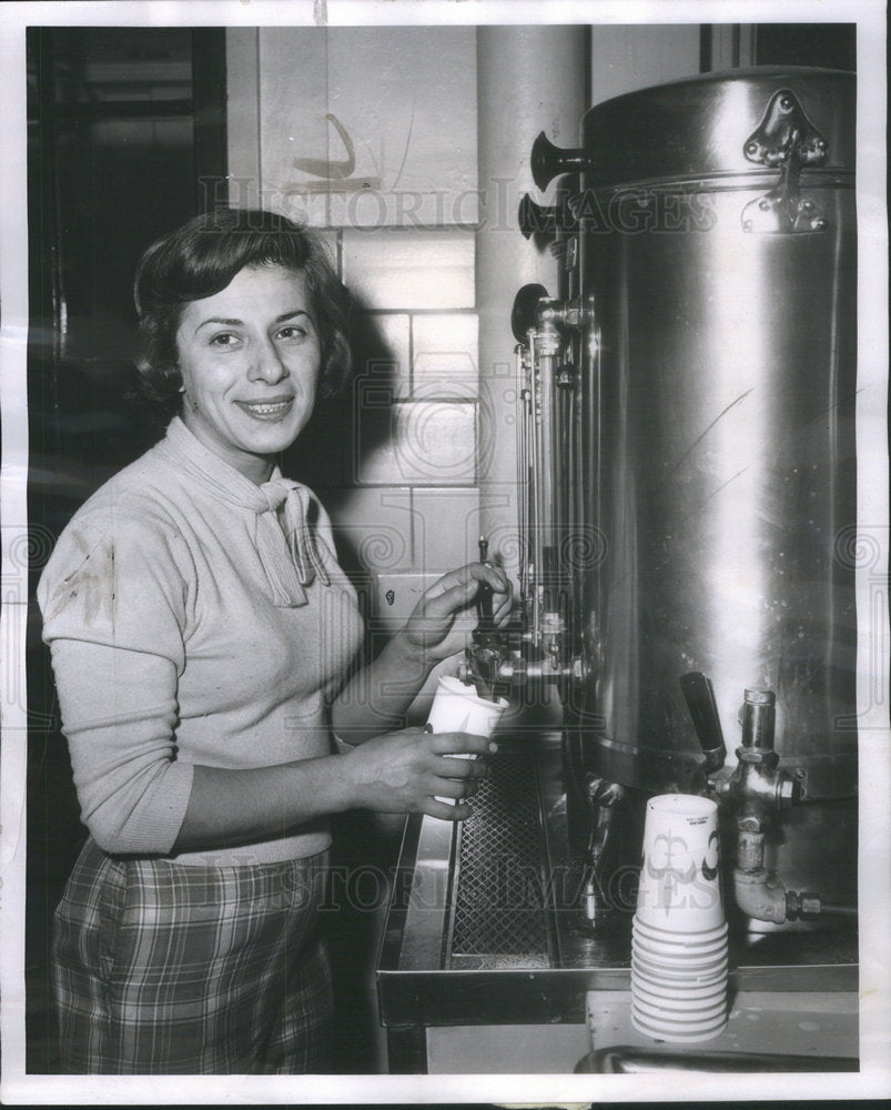 1961 Marina Catering Service Owner Miss Jeanie Pappas - Historic Images