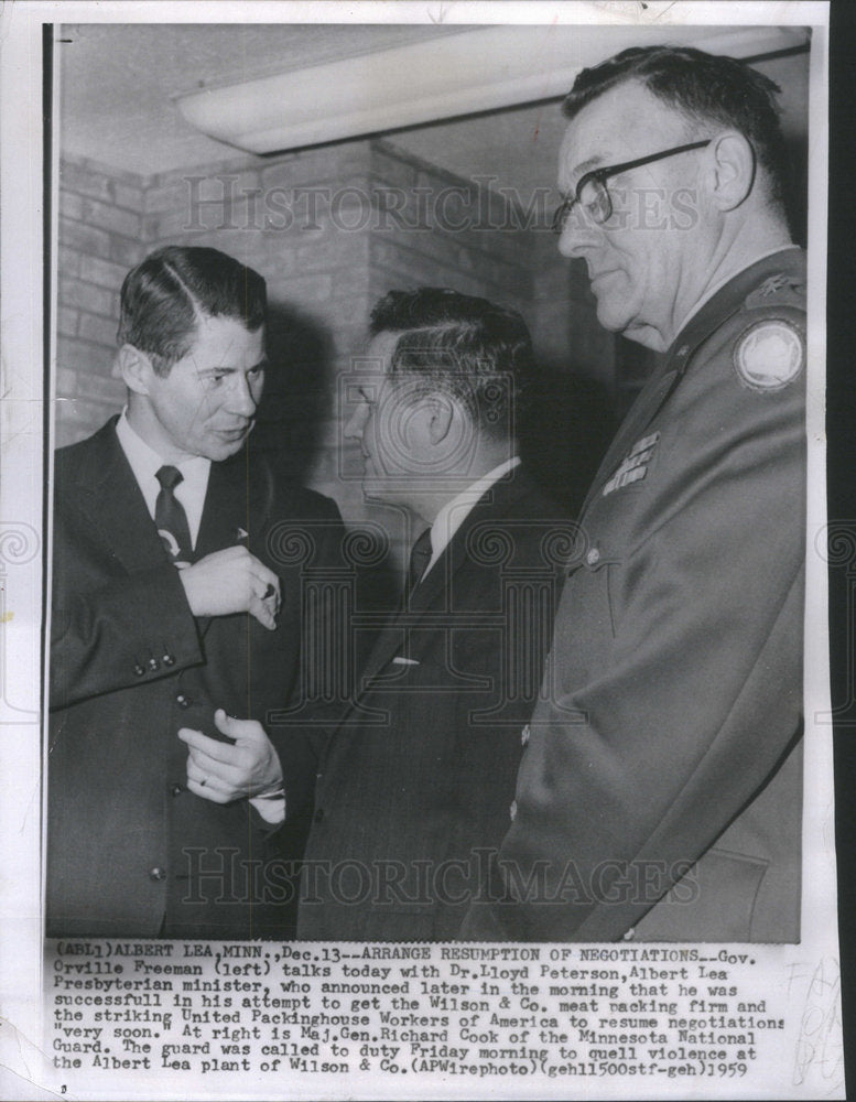 1959 Governor Orville Freeman Dr. Lloyd Peterson Albert Lea - Historic Images