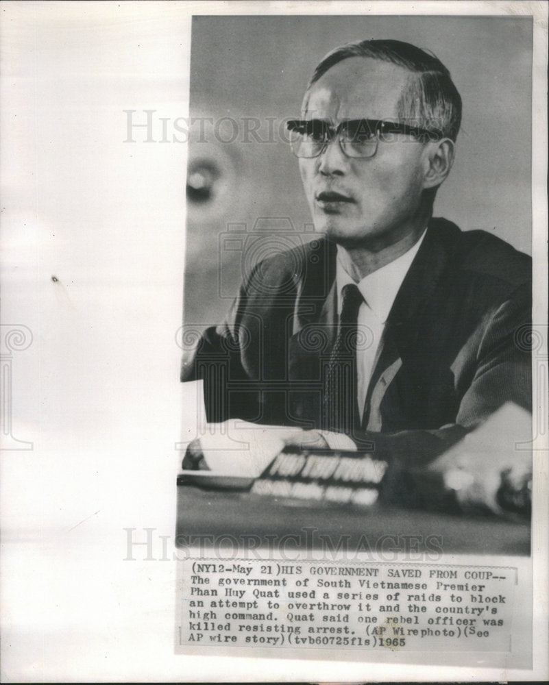 1955 South Vietnamese Premier Phan Huy Quat - Historic Images