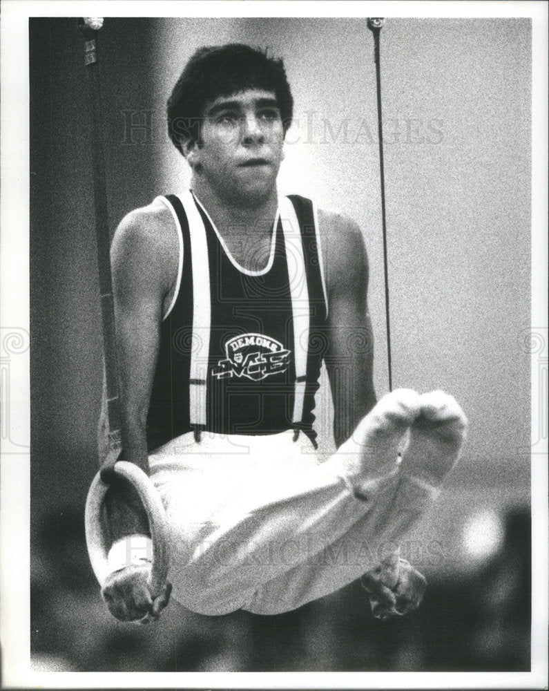 1980 Press Photo Joe Ray 1979 State Champ On Still Rings - Historic Images