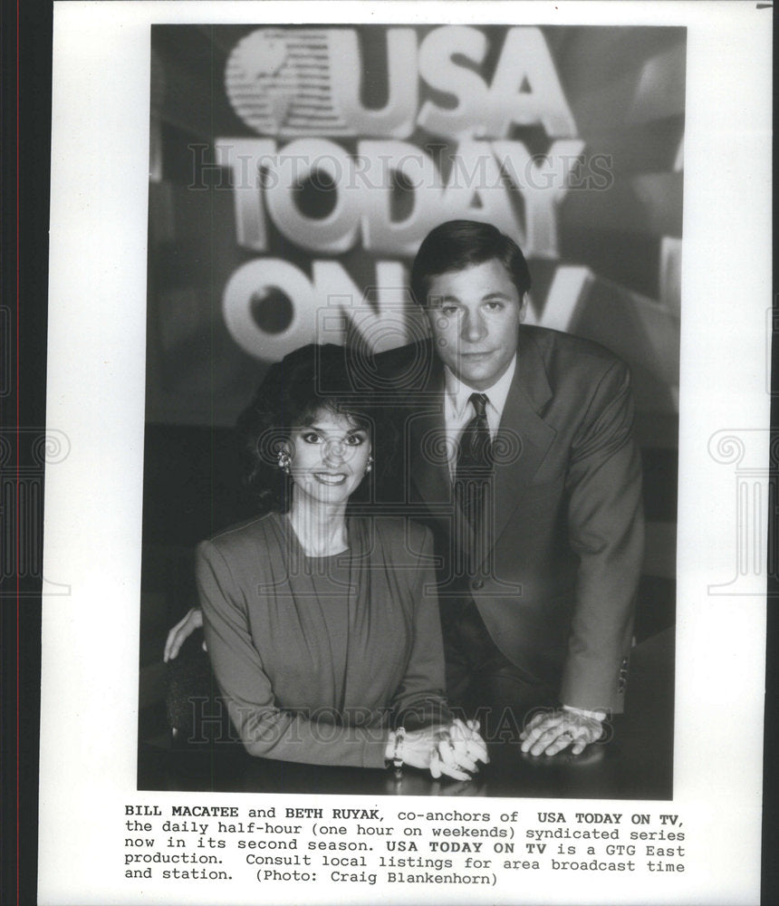 Press Photo USA Today On TV Series Co-Anchors Macatee Ruyak Promotion Picture - Historic Images