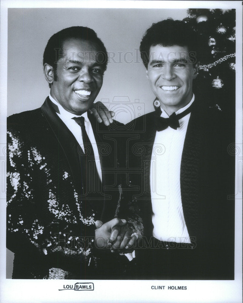 Press Photo Lou Rawls Clint Holms Television Film Actors - Historic Images