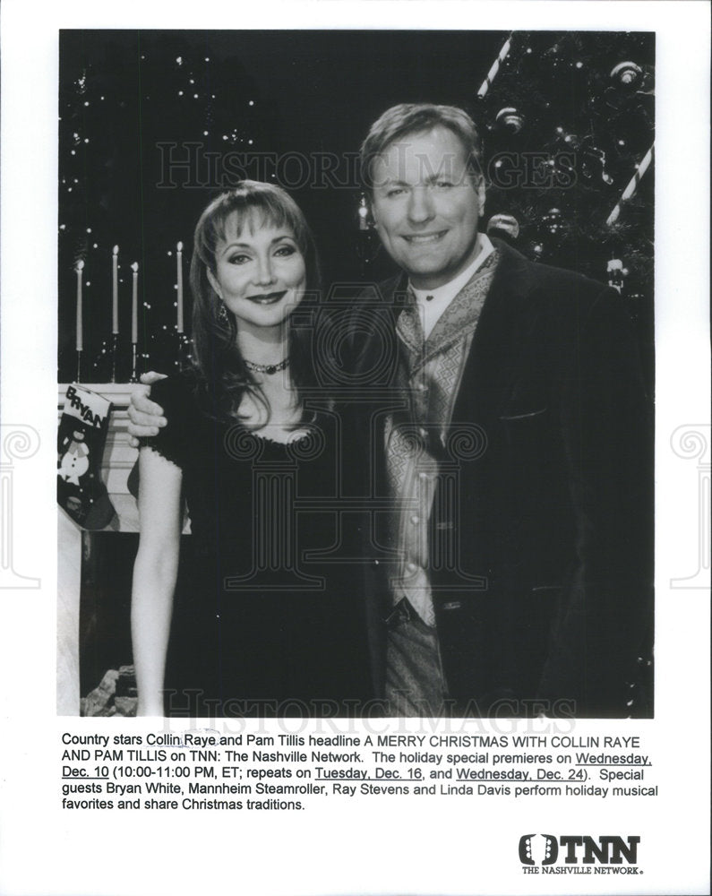 Press Photo Country Stars Collin Raye Pam Tillis headline Merry Christmas TNN - Historic Images