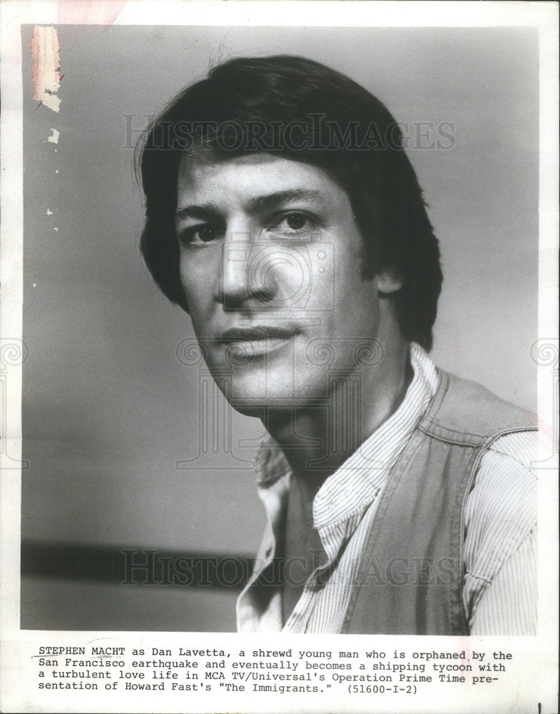 1978 Press Photo Stephen Macht starring in "The Immigrants" - Historic Images