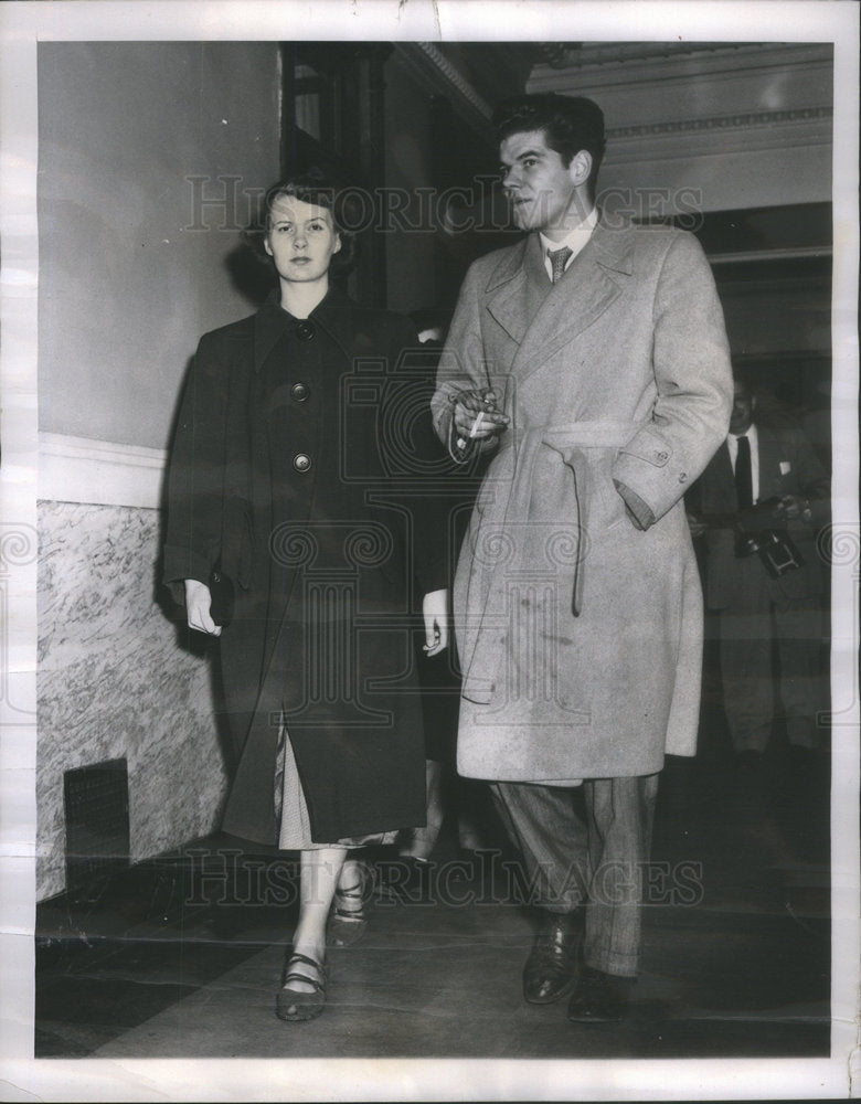 1953 Richard Leod and Wife Jensen After Being Arrested for Counterfi - Historic Images