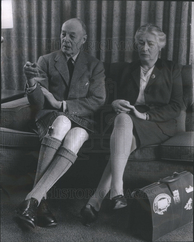 1967 Gen Sir Gordon MacMillan and wife, Lady MacMillan - Historic Images