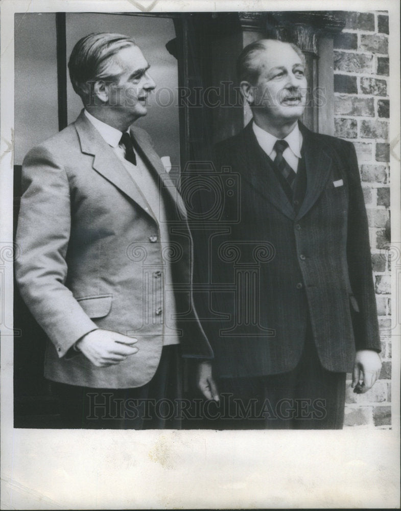 1958 Press Photo Harold MacMillan/British Prime Minister/Sir Anthony Eden - Historic Images