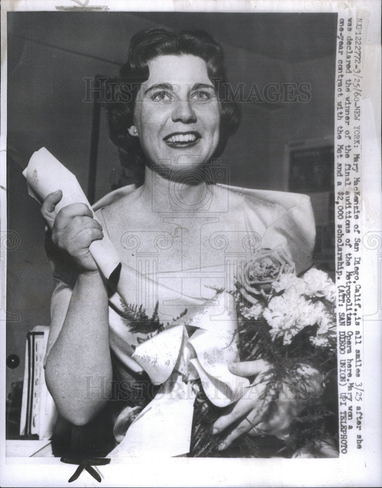 1960 Press Photo mary mackenzie opera - Historic Images