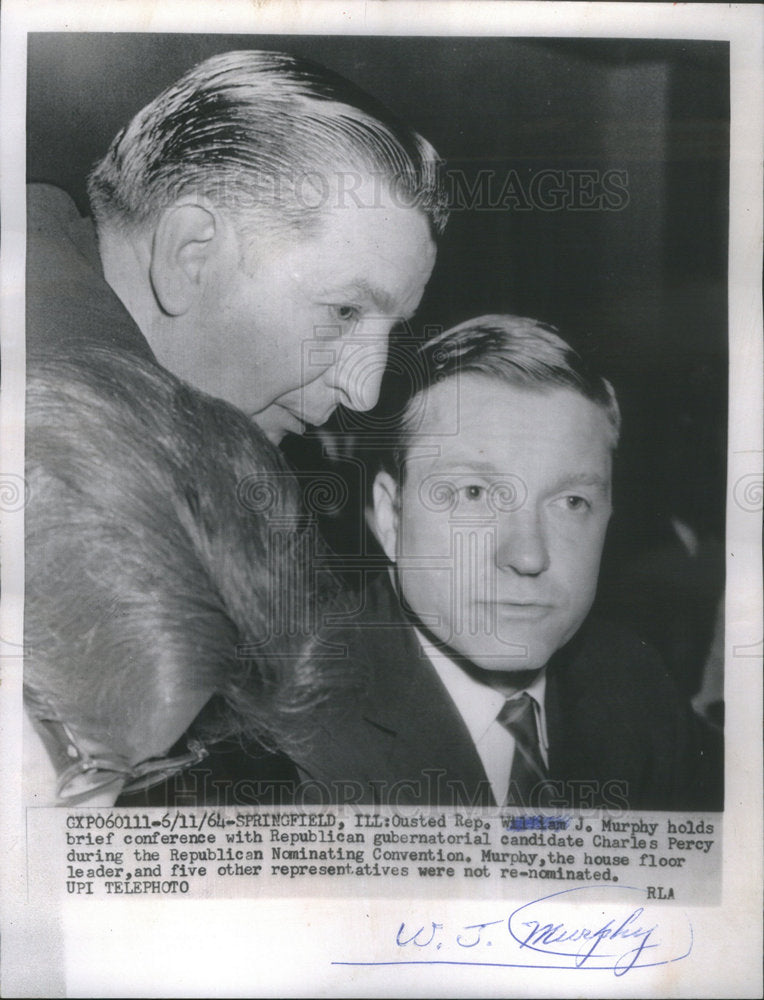 1964 Rep.W.J. Murphy  Republican Charles Percy - Historic Images