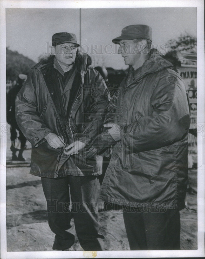 1952 Gen. Mark Clark chats with Ambassador  - Historic Images