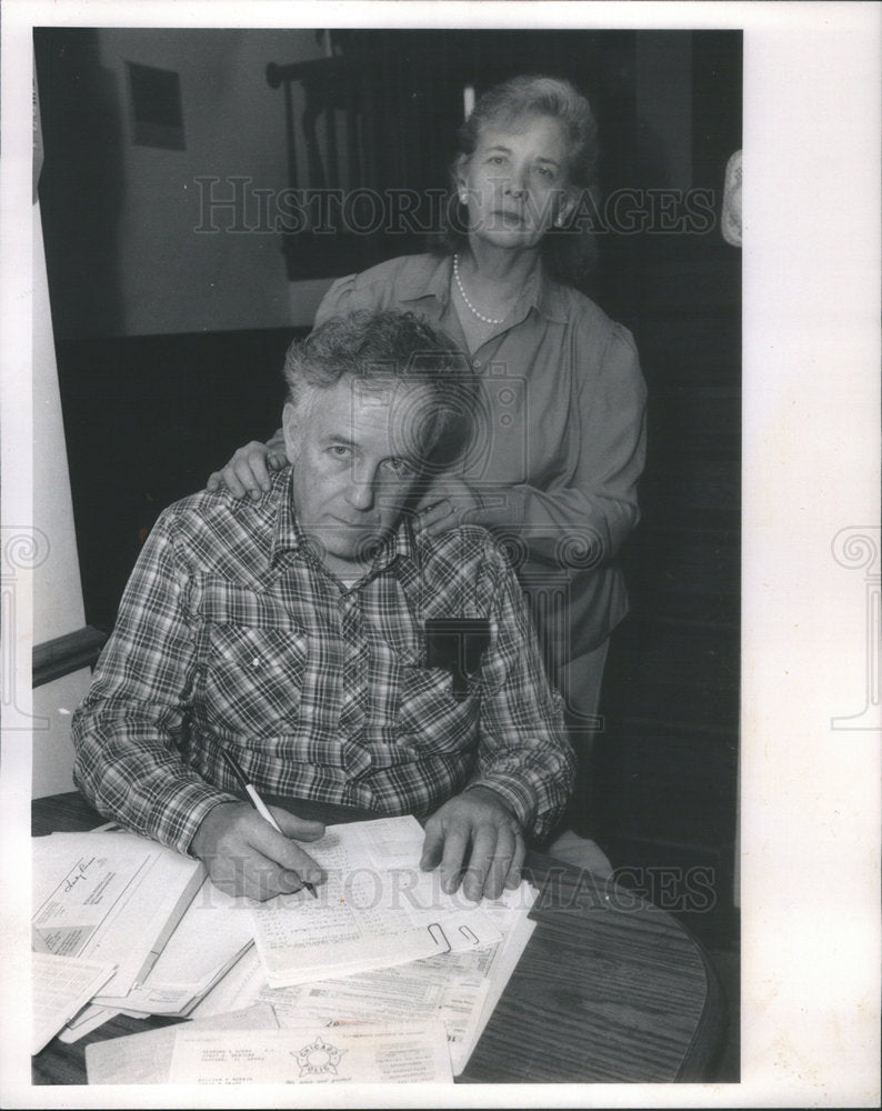 1989 Press Photo William Morrin and His Wife Delores May Have To Sell Home - Historic Images