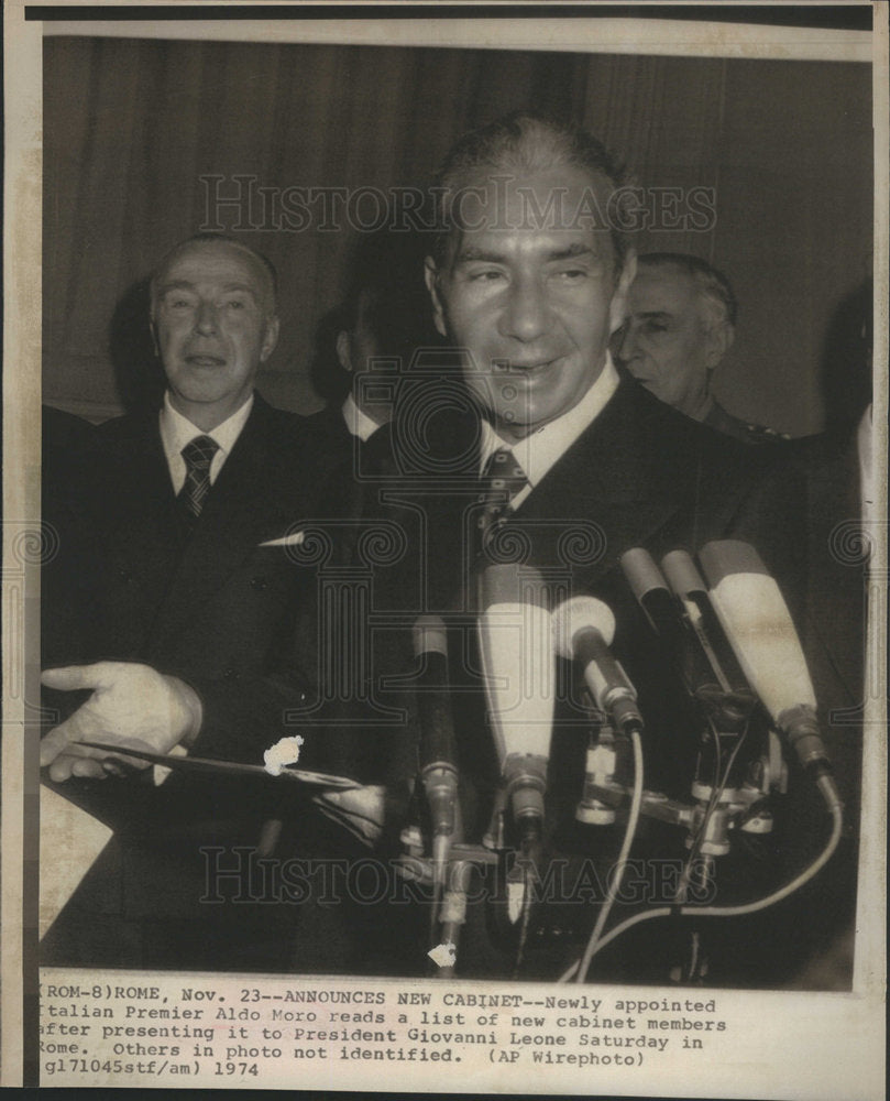 1974 Italian Premier Aldo Moro Appoints New Cabinet - Historic Images