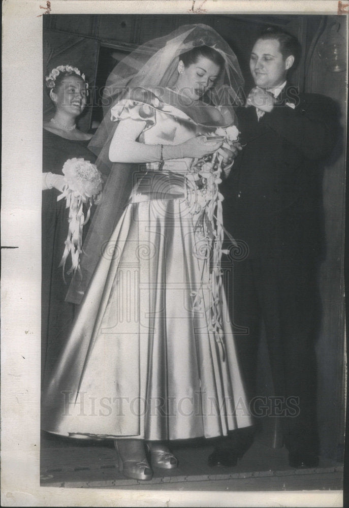 1947 Press Photo Janis Paige/Actress/Frank Martinelli, Jr./Marriage - Historic Images