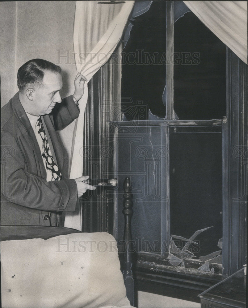 1947 Press Photo Police of 4 states hunt farmer Glenn Marsh - Historic Images