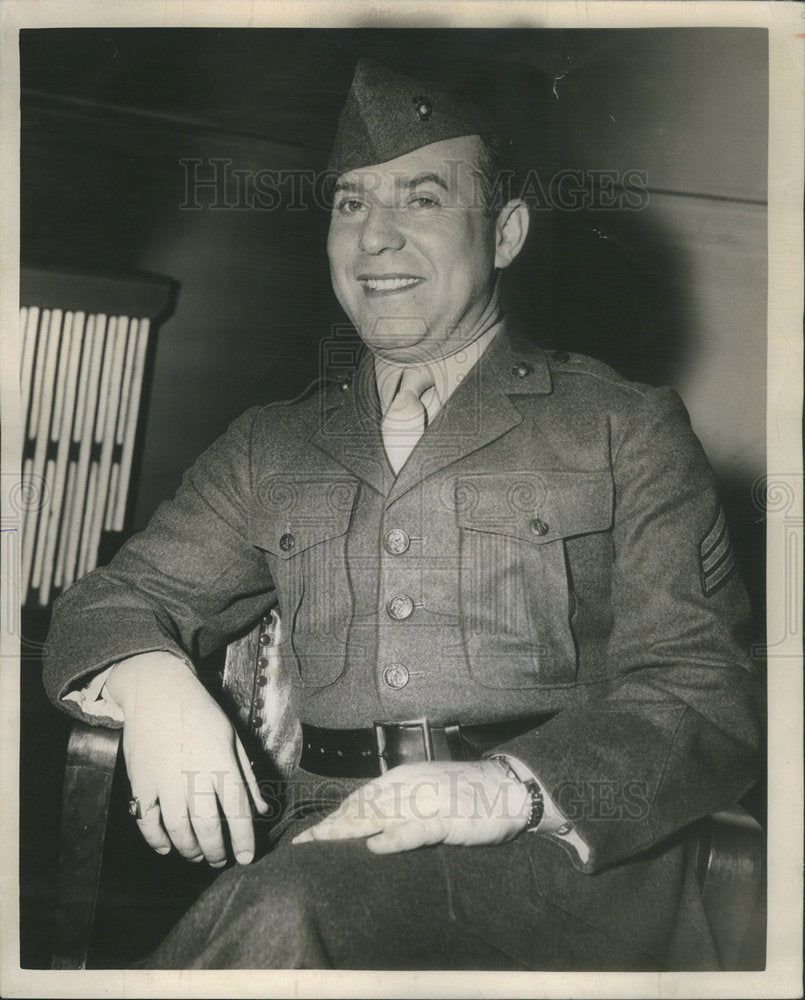 1944 State Senator Joins U.S. Marine Corps. - Historic Images