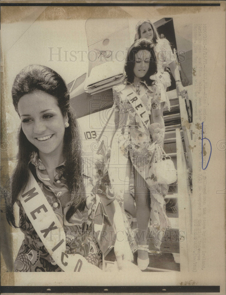 1971 Miss Ireland Marie Hughes Miss Wales Dawn Cater - Historic Images