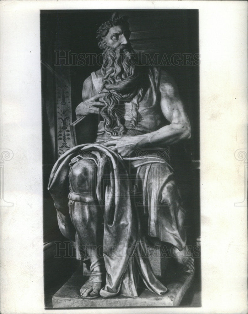 1943 Statue Of Moses Church San Pietro Michelangelo Work - Historic Images