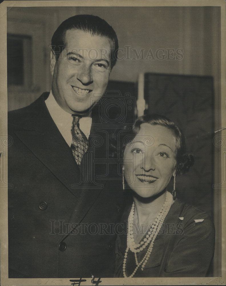 1933 Press Photo Irving Netcher Boston Store Drake Hotel Roszika Dolly Netcher - Historic Images