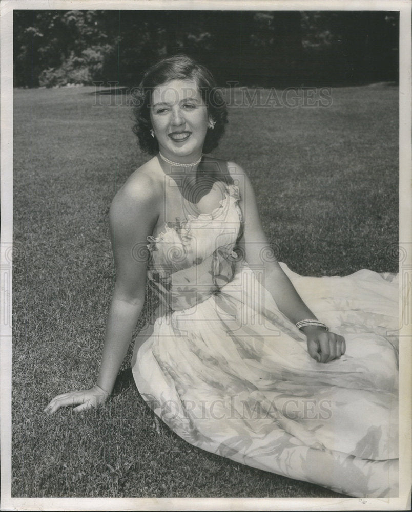 1951 Mrs. Richard Needham Modelling Debutante Dress - Historic Images