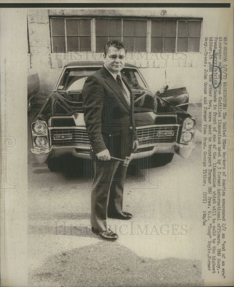 1973 Press Photo Harry Patrick American International Officer Secretary Illinois - Historic Images