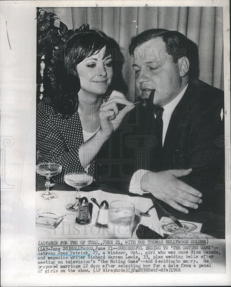 1966 Joan Patrick and Richard Warren Lewis Plan Wedding Bells - Historic Images