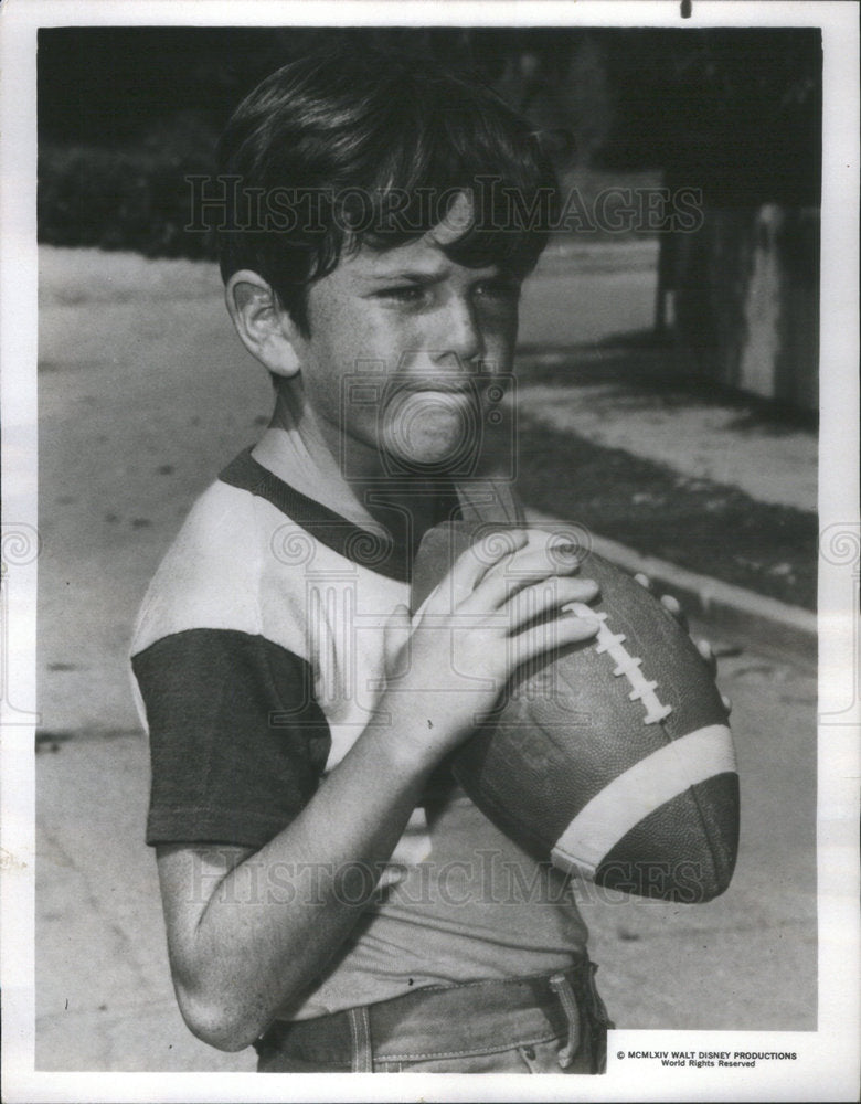 1970 Butch Patrick Anxious To Show Off Football  In Way Down Cellar - Historic Images