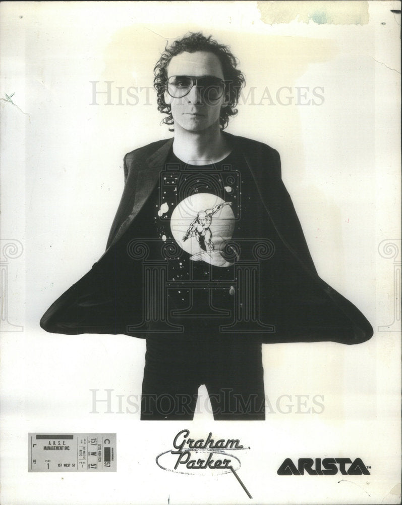 1982 Press Photo British Rocker Graham Parker - Historic Images