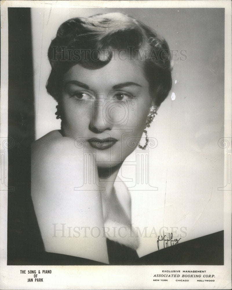 1955 Press Photo Jan Park Singer Vocalist Pianist Musician - Historic Images