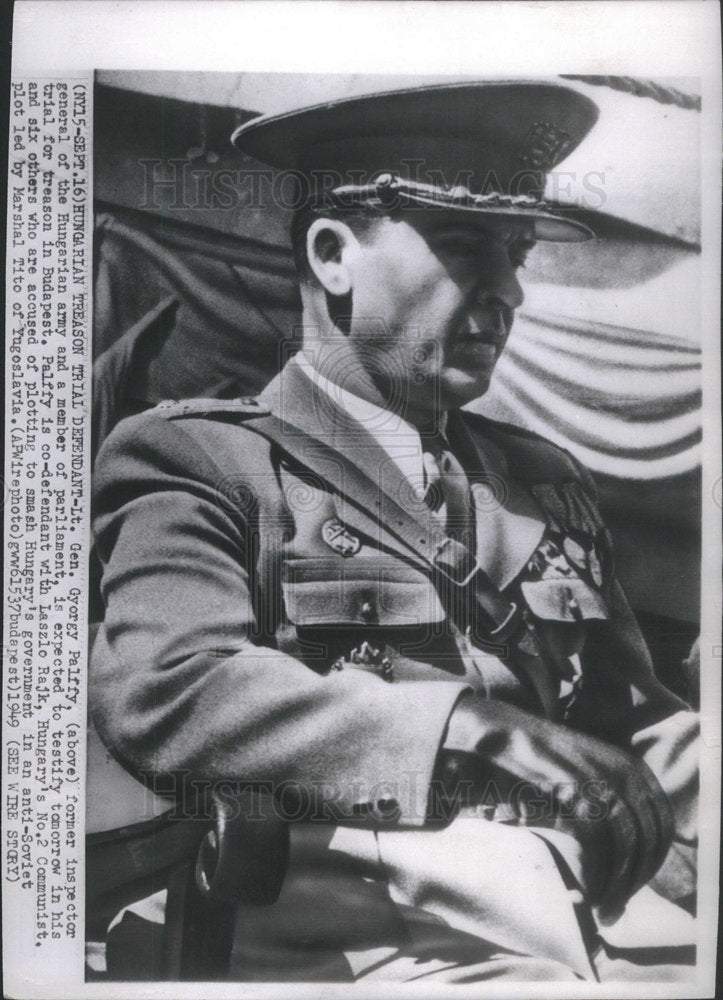 1949 Gyorgy Paliffy Inspector General Of Hungarian Army In Budapost - Historic Images