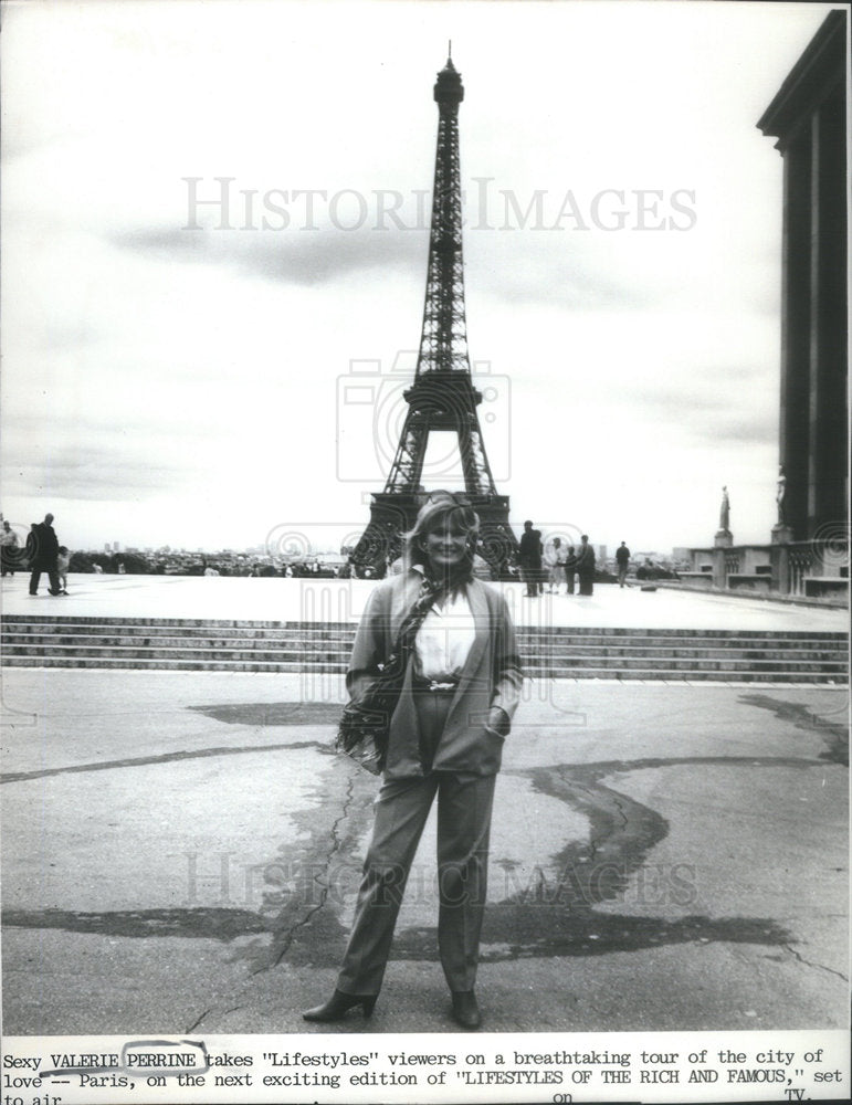 1985 Press Photo Valerie Perrine co-host of "Lifestyles of The Rich and Famous" - Historic Images