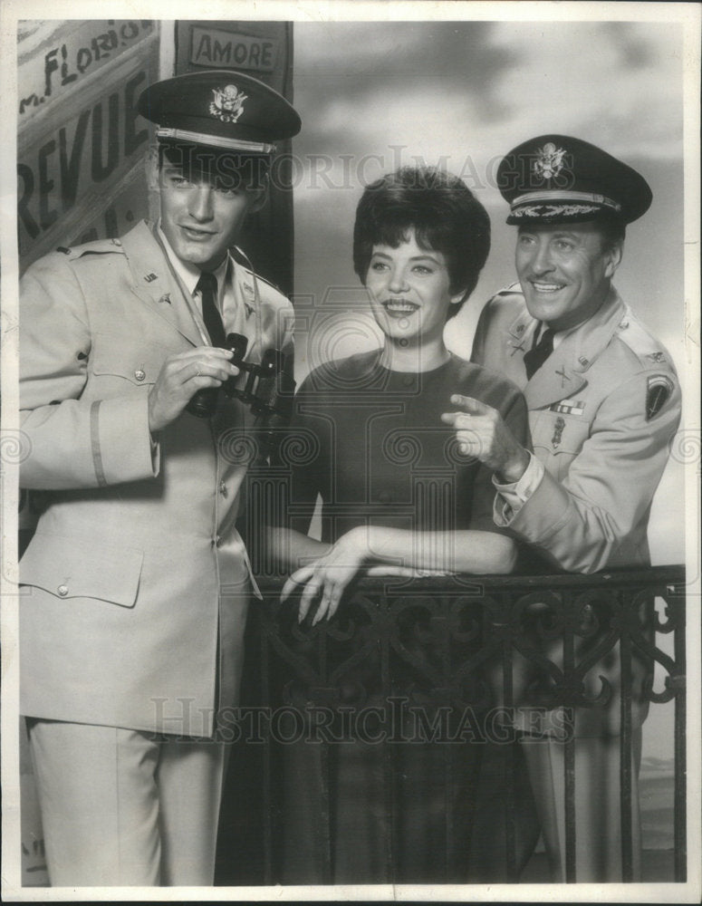 1962 Press Photo Josh Peine, Linda Lawson and John Hubbard - Historic Images