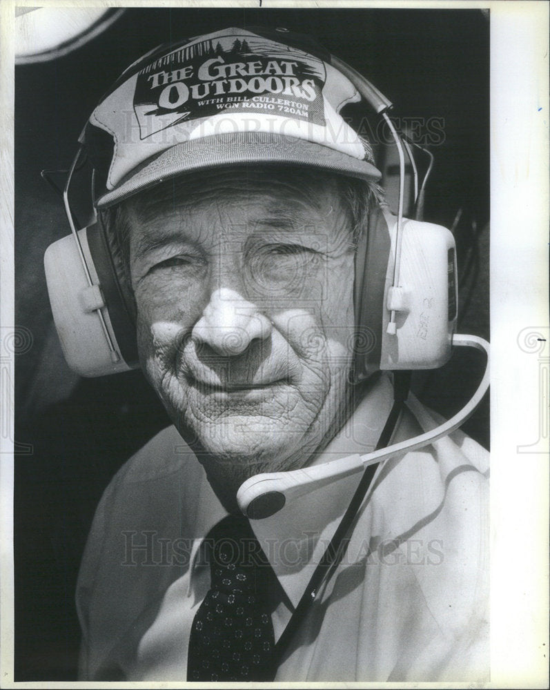 1983 Press Photo Kent Ryan a WWII Fighter Ace Who Flew Corsairs. - Historic Images